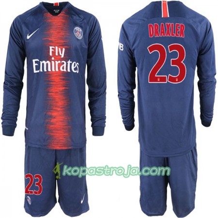 Billiga Fotbollströjor Paris Saint-Germain Draxler 23 Barn Hemma tröja 2018/19 Långärmad